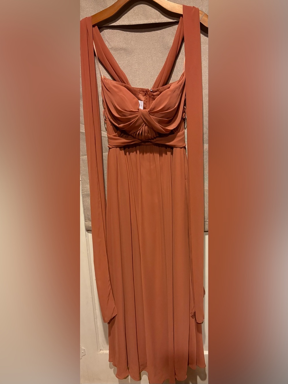 Birdy Grey Terracotta Draped Maxi Dress
